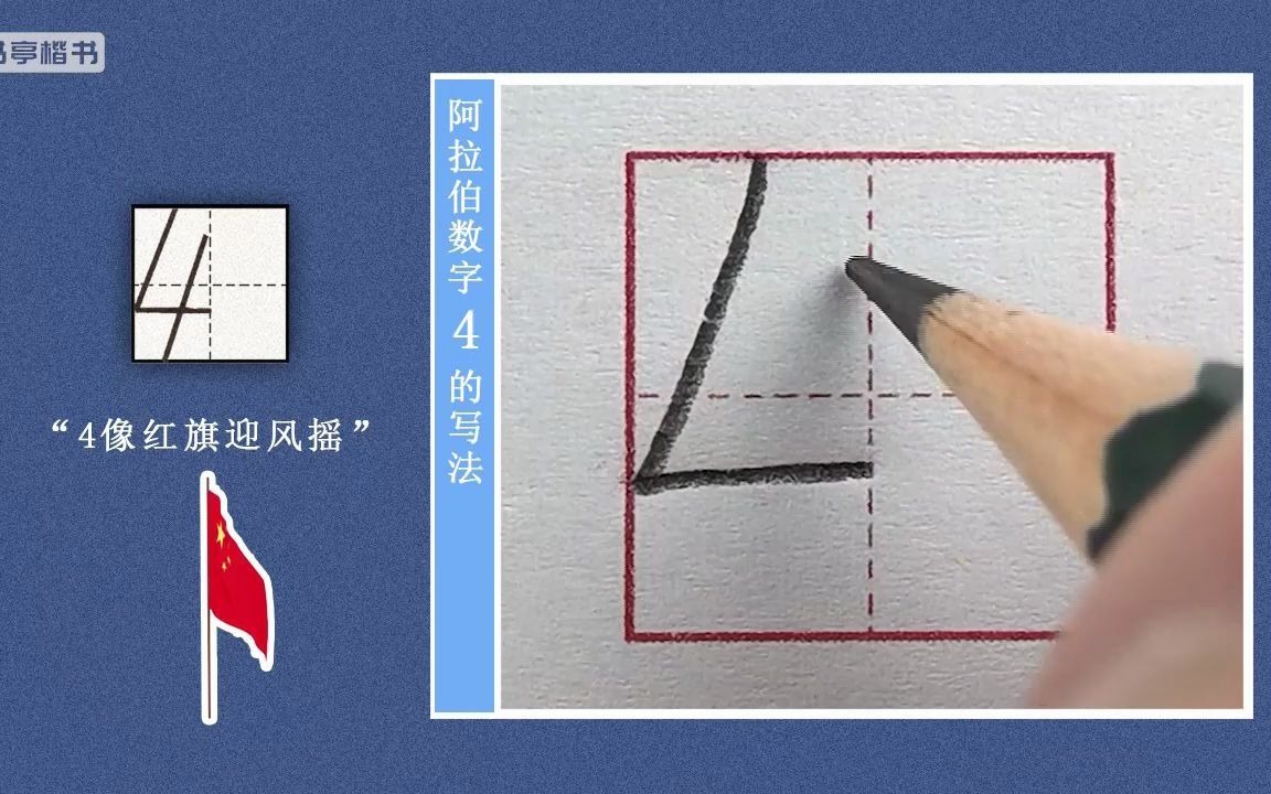 数字4的正确写法详解解析